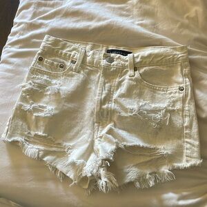 Aeropostale Boyfriend Jean Shorts White Size 00